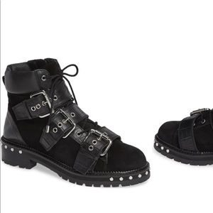 Animal Studded black boot from Topshop